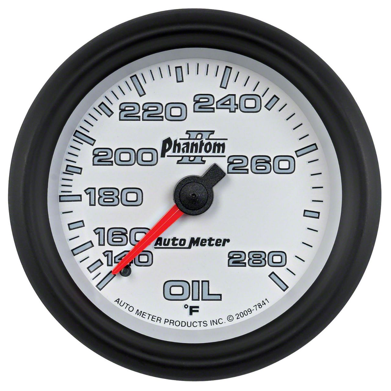 Auto Meter Öldruckprüfer Phantom II 7521 – Mechanisches Öldruckmessgerät Mit Weißer LED-Beleuchtung