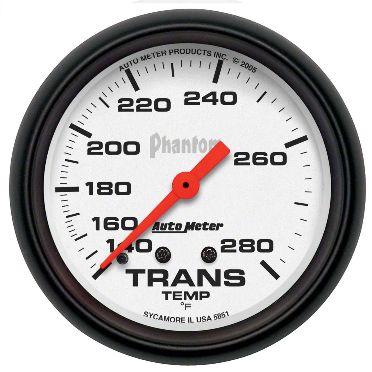 Autometer Ultra-Lite 52mm 140-280 Deg F Mechanical Transmission Temp Gauge (4351)