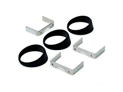 Auto Meter 3-Piece Angle Ring Gauge Mounts; Black; 2-5/8-Inch (Universal; Some Adaptation May Be Required)