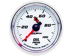 Auto Meter C2 Series 2-1/16-Inch Oil Pressure Gauge; 0-100 PSI; Mechanical (Universal; Some Adaptation May Be Required)