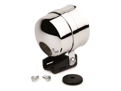 Auto Meter Pedestal Gauge Mount with Chrome Cup for Mechanical Gauges; 2-5/8-Inch (Universal; Some Adaptation May Be Required)