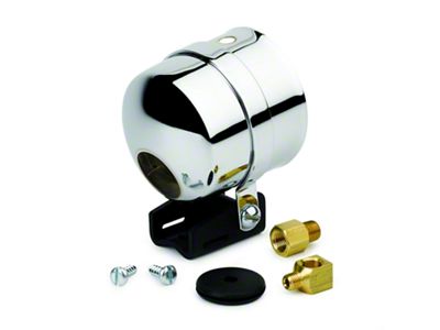 Auto Meter Pedestal Gauge Mount with Chrome Cup for Liquid Filled Mechanical Gauges; 2-5/8-Inch (Universal; Some Adaptation May Be Required)