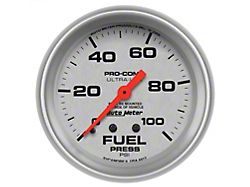 Auto Meter Ultra-Lite Series 2-5/8-Inch Fuel Pressure Gauge; 0-100 PSI; Mechanical (Universal; Some Adaptation May Be Required)