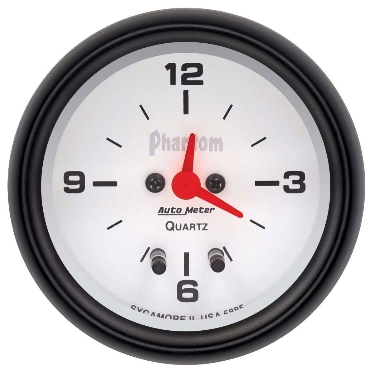 Auto Meter Ecklers Phantom Series 2-5/8-Inch 12-Hour Clock 5885 ...
