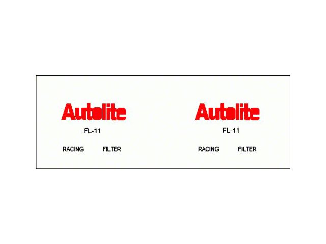 Autolite F-11 Racing Oil Filter Decal - Comet & Montego