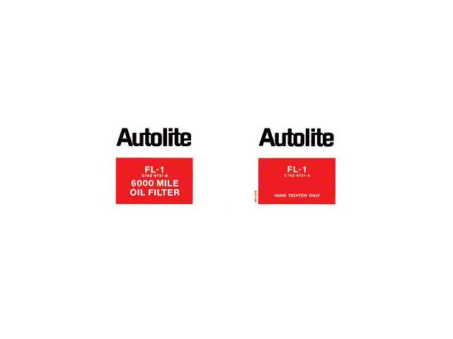 Autolite FL1 Oil Filter Decal - Comet & Montego