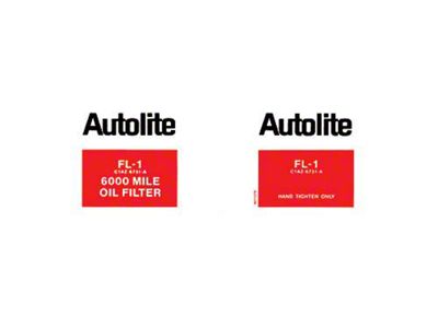Autolite FL1 Oil Filter Decal - Comet & Montego