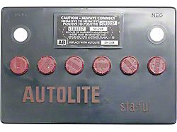 Autolite Sta-ful Battery Cover - Black Plastic With Red Simulated Caps - For 24F Series Battery