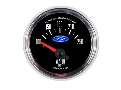 Auto Meter Ford Series 2-1/16-Inch Water Temperature Gauge; 100-250 Fahrenheit