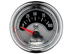 Auto Meter American Muscle Series 2-1/16-Inch Oil Pressure Gauge; 0-100 PSI