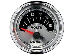 Auto Meter American Muscle Series 2-1/16-Inch Voltmeter Gauge; 8-18V
