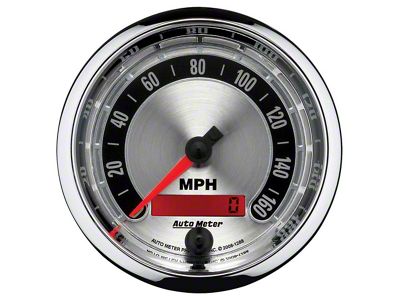 Auto Meter American Muscle Series 3-3/8-Inch Programmable Speedometer; 0-160 MPH