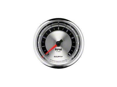 Auto Meter American Muscle Series 3-3/8-Inch In-Dash Tachometer; 0-8000 RPM