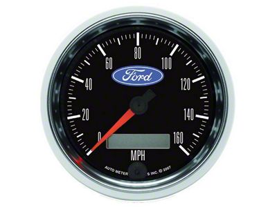 Autometer 3-3/8 Speedometer, 0-160 MPH - Ford Logo, Programmable