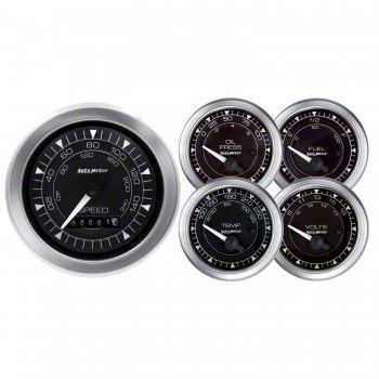Auto Meter Ecklers Chrono Series 5-Gauge Kit; Electrical 8100 (64-70 ...