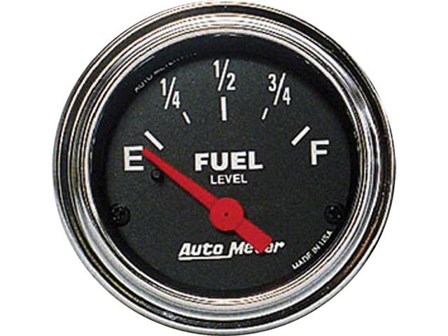 Fuel Lvl Gauge, Chrome, AutoMeter