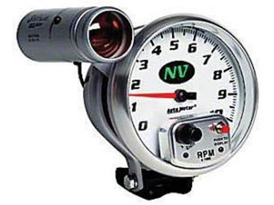 Auto Meter NV Series 5-Inch Pedestal Tachometer with Shift Light; 0-10000 RPM