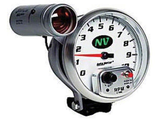 Autometer NV Tachometer, 5, White Face, 10,000 RPM, External Shift-Lite