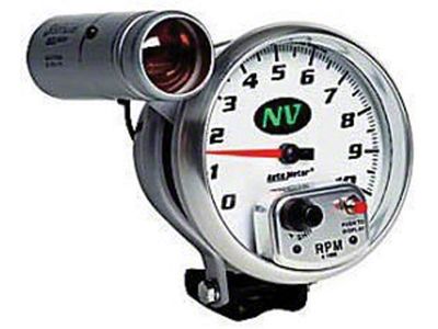 Autometer NV Tachometer, 5, White Face, 10,000 RPM, External Shift-Lite