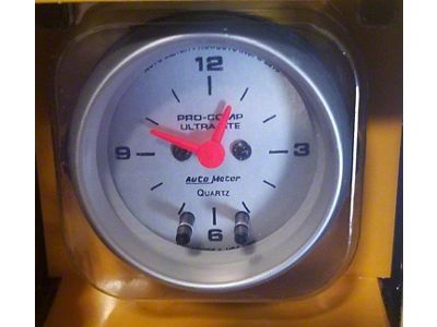 Auto Meter Ultra-Lite Series 2-1/16-Inch 12-Hour Clock