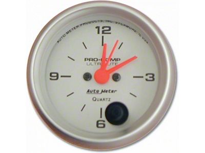 Auto Meter Ultra-Lite Series 2-1/16-Inch 12-Hour Clock