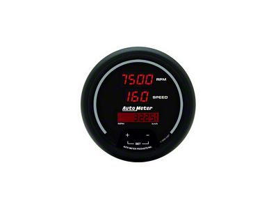 Auto Meter Sport-Comp Digital Series 3-3/8-Inch Tachometer/Speedometer Combo; 10K RPM / 260 MPH