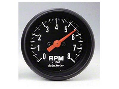 Auto Meter Z-Series 2-1/16-Inch In-Dash Tachometer; 0-8000 RPM