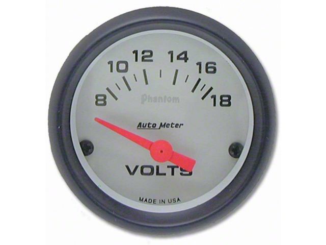 Autometer Voltmeter Gauge, Phantom Series