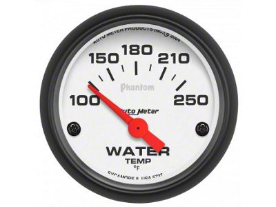 Autometer Water Temperature Gauge, Phantom