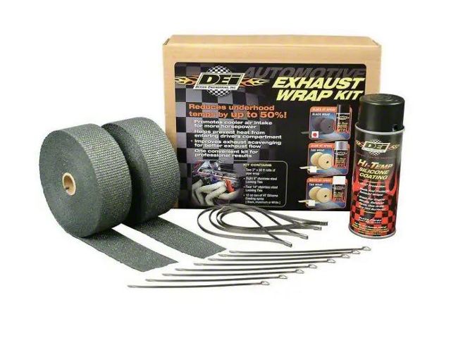 Automotive Exhaust & Header Wrap Kit - Black