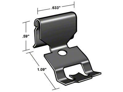 Back Glass Moulding Clip - Ford