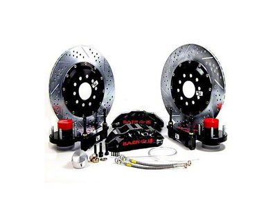 Baer Extreme+ Front 6-Lug Big Brake Kit with 14-Inch Rotors; Black Calipers (60-87 C10, C15 w/ CPP Nodular Iron 2.50-Inch Drop Spindles)
