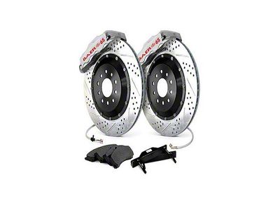 Baer Extreme+ Front 5-Lug Big Brake Kit with 14-Inch Rotors; Silver Calipers (60-87 C10, C15 w/ CPP Nodular Iron 2.50-Inch Drop Spindles)