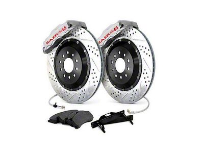 Baer Extreme+ Rear 6-Lug Big Brake Kit with 14-Inch Rotors; Silver Calipers (60-87 C10, C15 w/ OE Large Pattern 10/12-Bolt C-Clip Housing Ends)