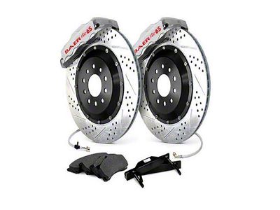 Baer Extreme+ Rear 6-Lug Big Brake Kit with 15-Inch Rotors; Silver Calipers (60-87 2WD Blazer, C10, C15, C20 w/ OE C-Clip Rear End)