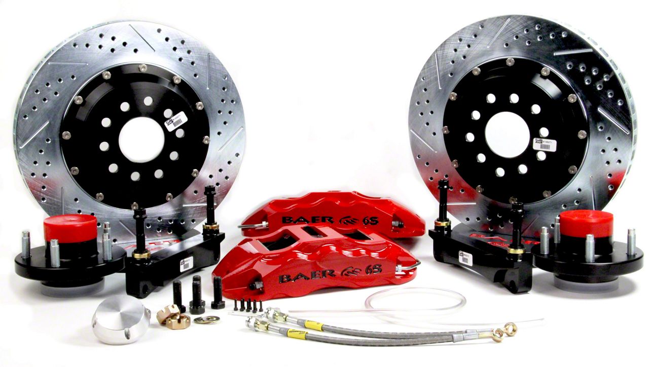 Baer Ecklers Extreme+ Front Big Brake Kit with 14-Inch Rotors; Fire Red ...