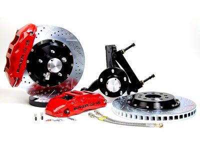 Baer Extreme+ Front Big Brake Kit with 14-Inch Rotors; Hugger Orange Calipers (82-92 Firebird)