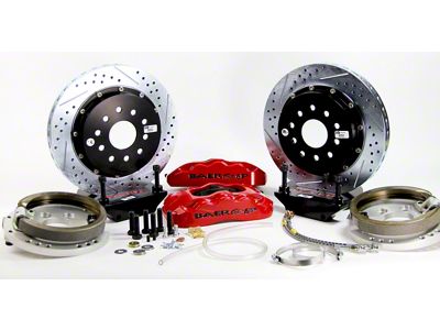 Baer Pro+ Rear Big Brake Kit with 13-Inch Rotors; Comp Yellow Calipers (82-92 Firebird w/ OE Saginaw 10-Bolt C-Clip Drum Brake Housing Ends)