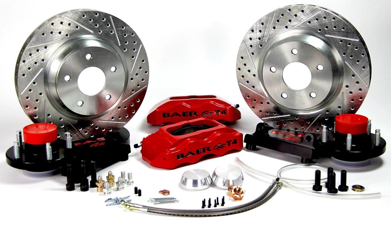 Baer Ecklers Track4 Front Big Brake Kit with 13-Inch Rotors; Black ...