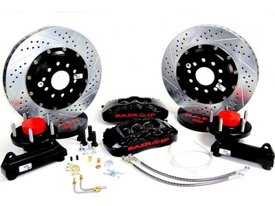 Baer Pro+ Front Big Brake Kit with 13-Inch Rotors; Black Calipers (72-73 Thunderbird w/ 74-79 Spindles; 74-79 Thunderbird)