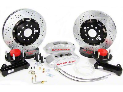Baer Pro+ Front Big Brake Kit with 13-Inch Rotors; Silver Calipers (72-73 Thunderbird w/ 74-79 Spindles; 74-79 Thunderbird)