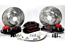 Baer Track4 Front Big Brake Kit with 13-Inch Rotors; Black Calipers (72-73 Thunderbird w/ 74-79 Spindles; 74-79 Thunderbird)