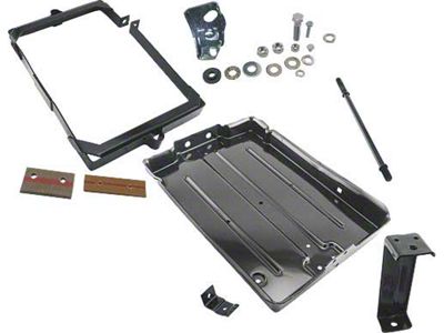 Battery Tray & Hold Down Kit - Die Stamped Steel - Ford Deluxe