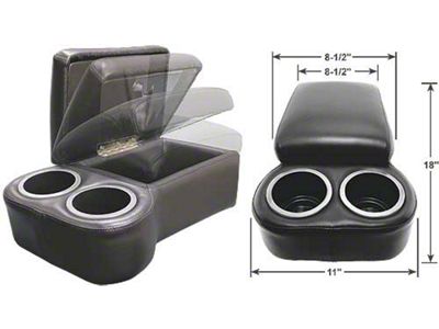 BC Seat Cruiser Console - 18 x 11 x 7 - Black (62-70 Fairlane; 68-71 Torino)