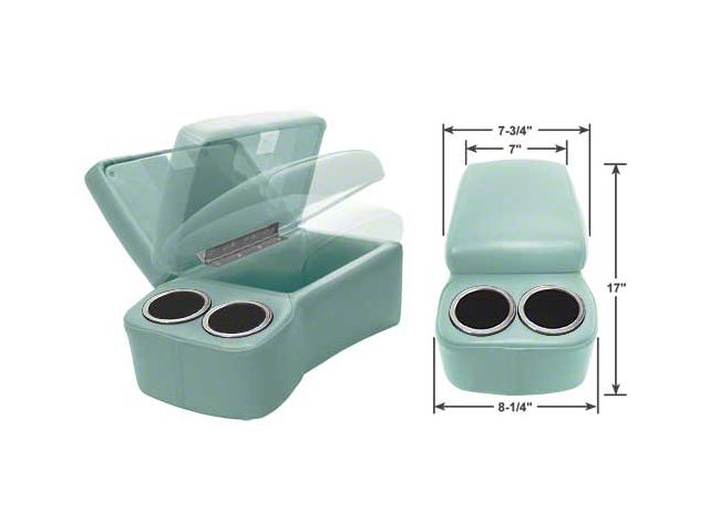 BD Drinkster Seat Console - 17 x 8-1/4 - Aqua