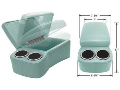 BD Drinkster Seat Console - 17 x 8-1/4 - Aqua