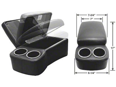 BD Drinkster Seat Console - 17 x 8-1/4 - Black