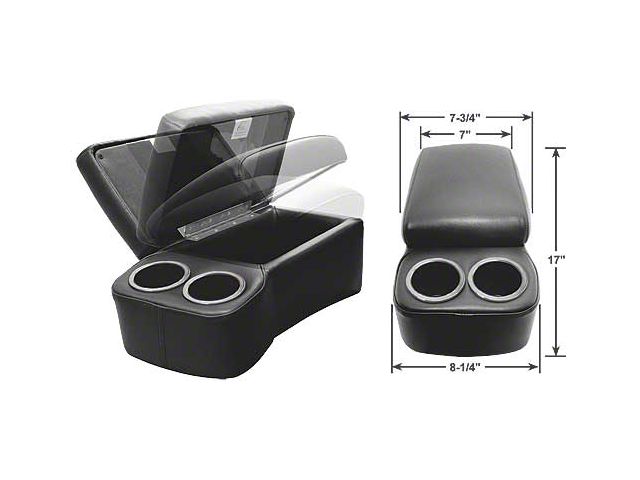 BD Drinkster Seat Console - 17 x 8-1/4 - Black