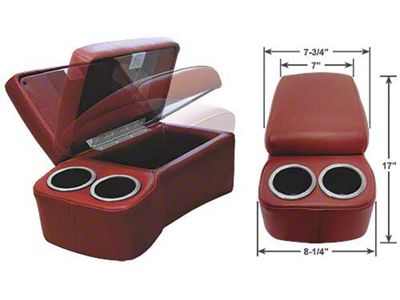 BD Drinkster Seat Console - 17 x 8-1/4 - Maroon