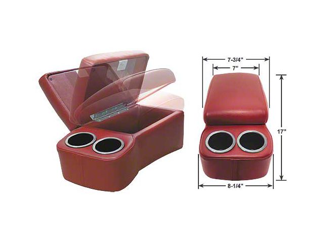 BD Drinkster Seat Console - 17 x 8-1/4 - Red